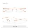 Fashion Rimless Business Eyewear Ultra Light Pure Titanium Luxury Optical Prescription Eyeglasses Man Woman Big Size Spectacle