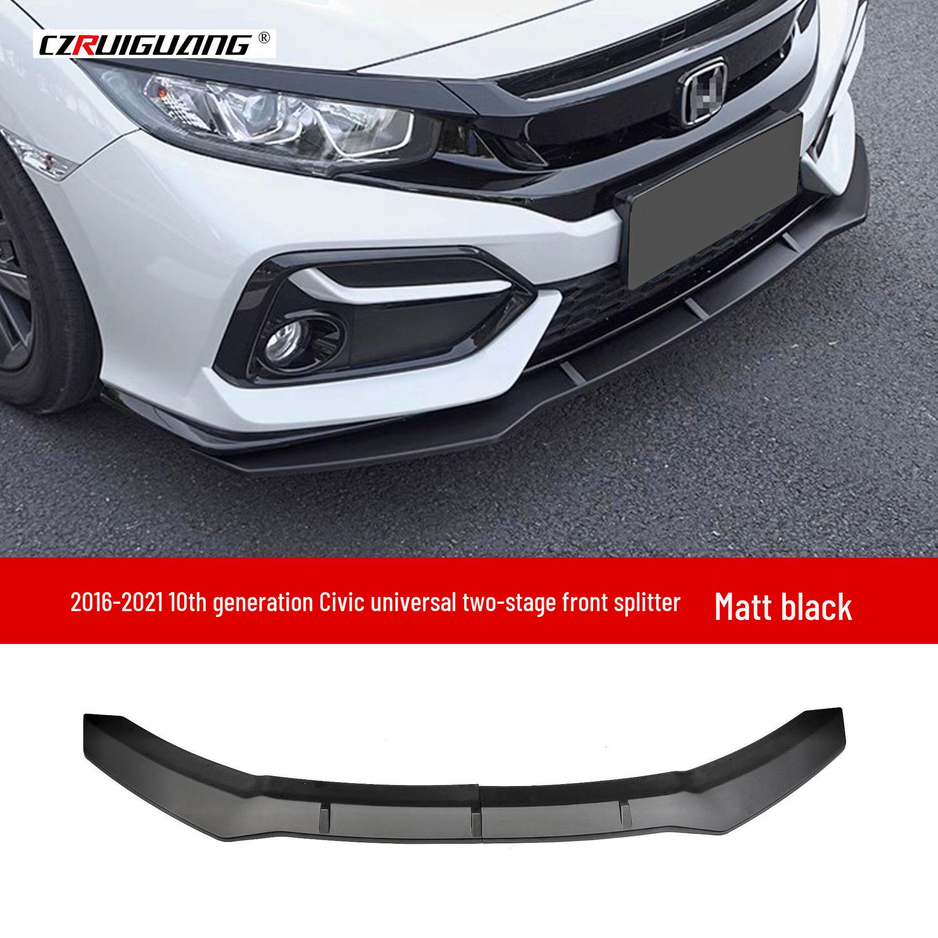 Совместимый передний спойлер и обвес для Honda Civic Hatchback 2016-2021 (10-е поколение)