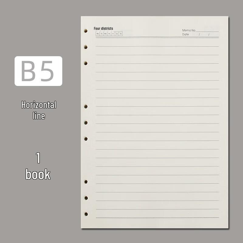 A4 Lined Refillable Notebook Pages