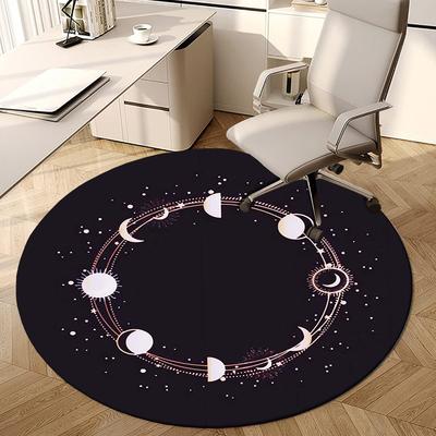 1pc Office Carpet Chair Mats Moon Phases Circle Artwork Perfect for Decorating Office Chairs, Living Rooms, Or Bedrooms