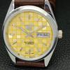 REFURBISHED SEIKO 5 AUTOMATIC MENS WATCH JAPAN MADE YELLOW DIAL CUSTOM a440075-2 QV90-a440075