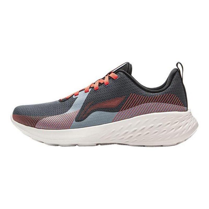 LiNing Light Cloud Men Cushion Versatile Running Shoes Gray Orange AGLV221-4 39.5