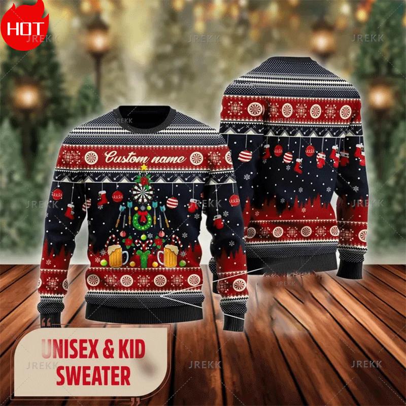 3D Merry Christmas Printed Sweatshirts Happy Beers Time Graphic Ugly Christmas Sweaters Fashion New In Sweaters Mens Clothing