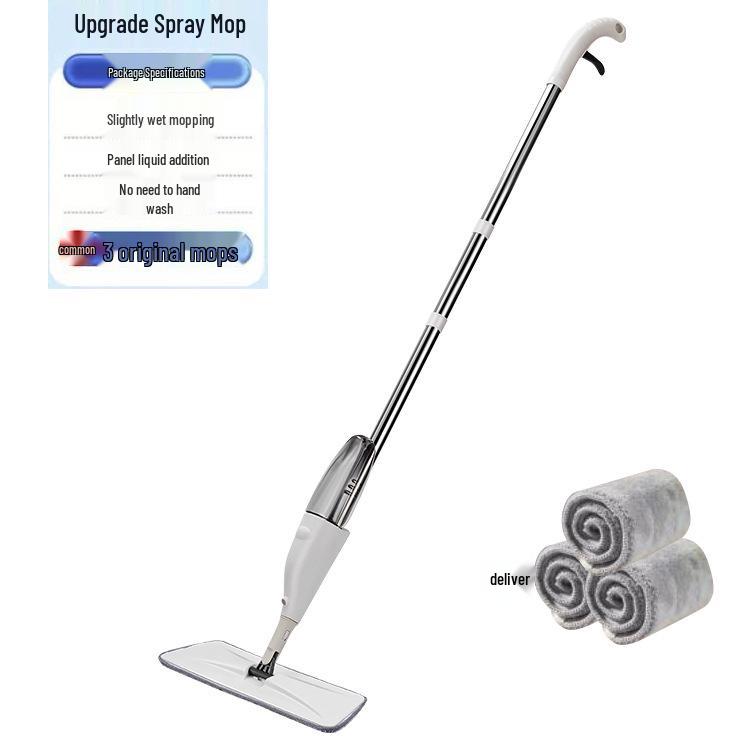 Spray Mop - Hand-Free Washable Dual-Use Flat Mop for Easy Dry & Wet Cleaning