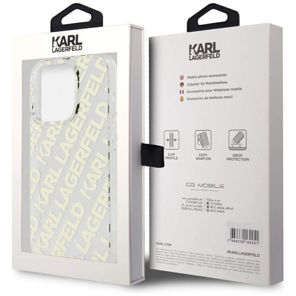 Karl Lagerfeld Klhcp15Xhkfoemd Iphone 15 Pro Max 6.7 Złoty/Gold Hardcase Iml Fullover Logo