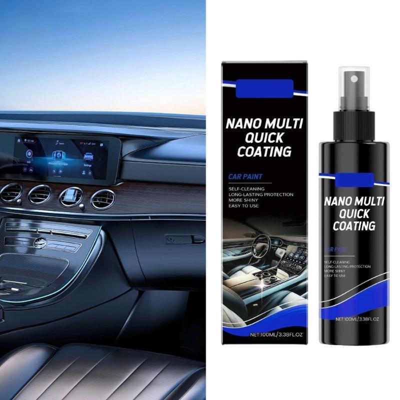 Car Upholstery & Seat Cleaner 100ml with Low Foam Formula Auto Detailing Sprays Cleaning Solution for Leather & Carpet