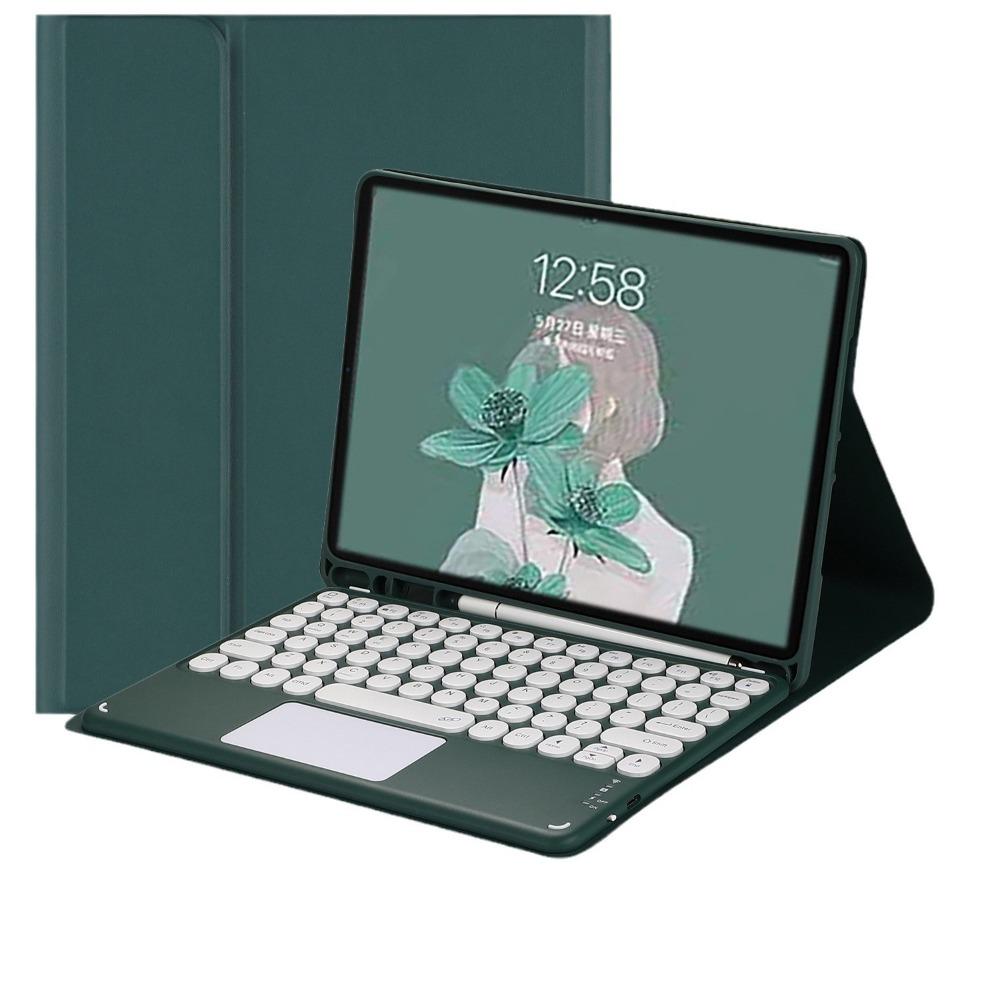 Bluetooth Keyboard Case for iPad Air 6 Pro 11 Split Round Keycap with Pencil Holder 10.2 Inch