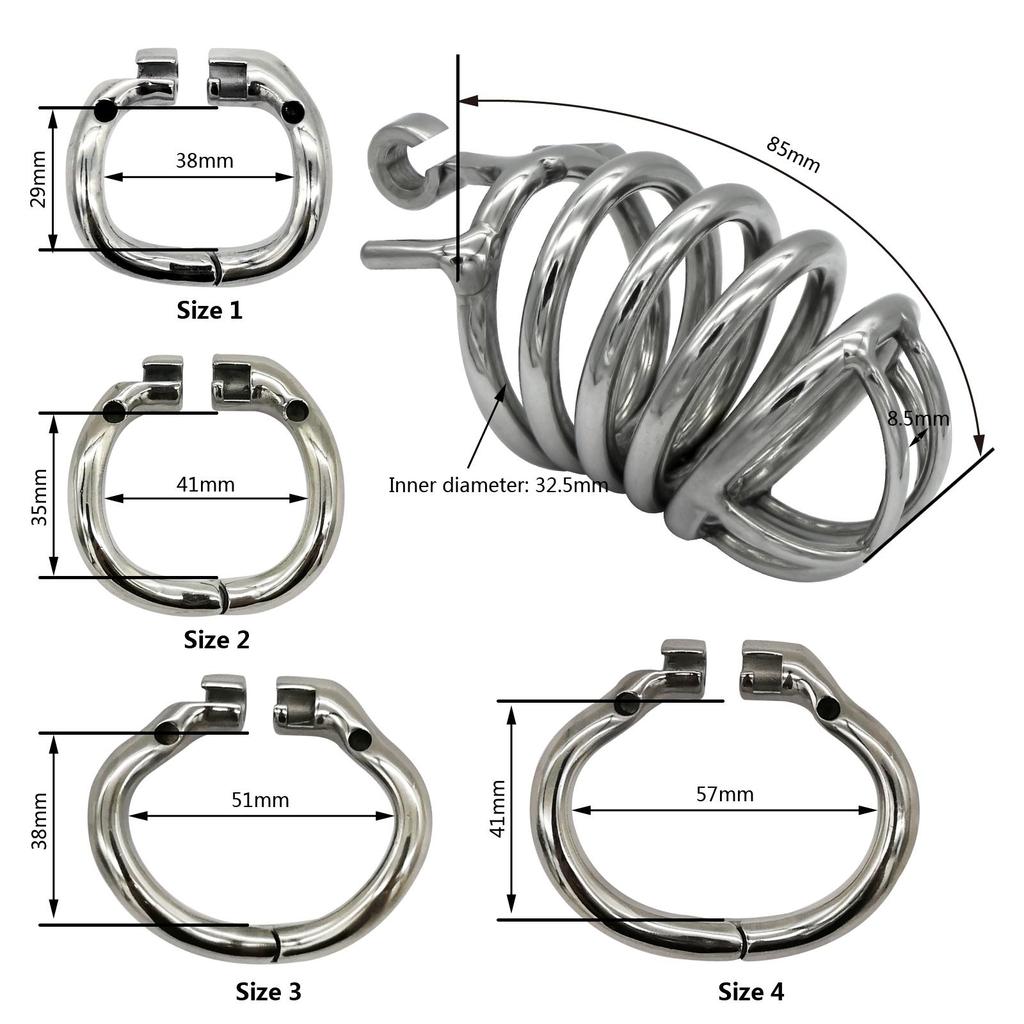 Ergonomisk Stealth Lock Mannlig Kyskhetsapparat i Rustfritt Stål, Kukbur, Penislås, Pikkring, Kyskhetsbelte, S050