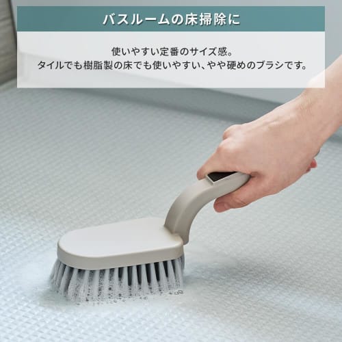 Toffy Clean Life mit Toffy Magnetischer Badebürste CL-MBB, zur Badezimmerreinigung, Schrubben, Lässt Wasser abfließen, Befestigung an der Wand mit Magnet, Feste Bürste, Grau