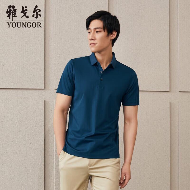 YOUNGOR Men s Summer Business Casual Short-Sleeve T-Shirt S