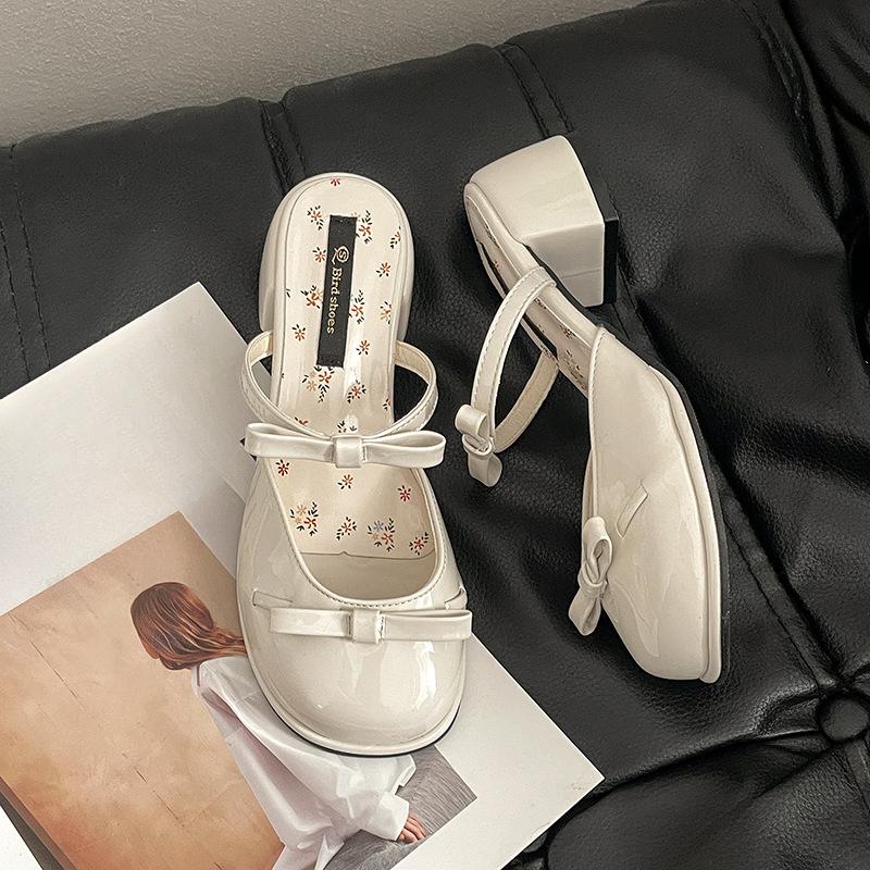 New Style of Stylish and Fashionable High-heeled Sandals with Thick Heels Women's Shoes and Flip-flops