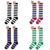 New Arrival Kids Christmas Socks With Cute Cartoon Deer Plush Toy Polyester Fabric Friction Resistant