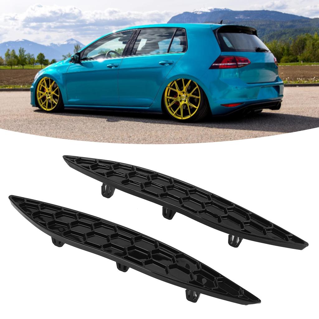 2Pcs Gloss Black Rear Bumper Reflector Delete Set Fit For MK7 R RLine 20132016