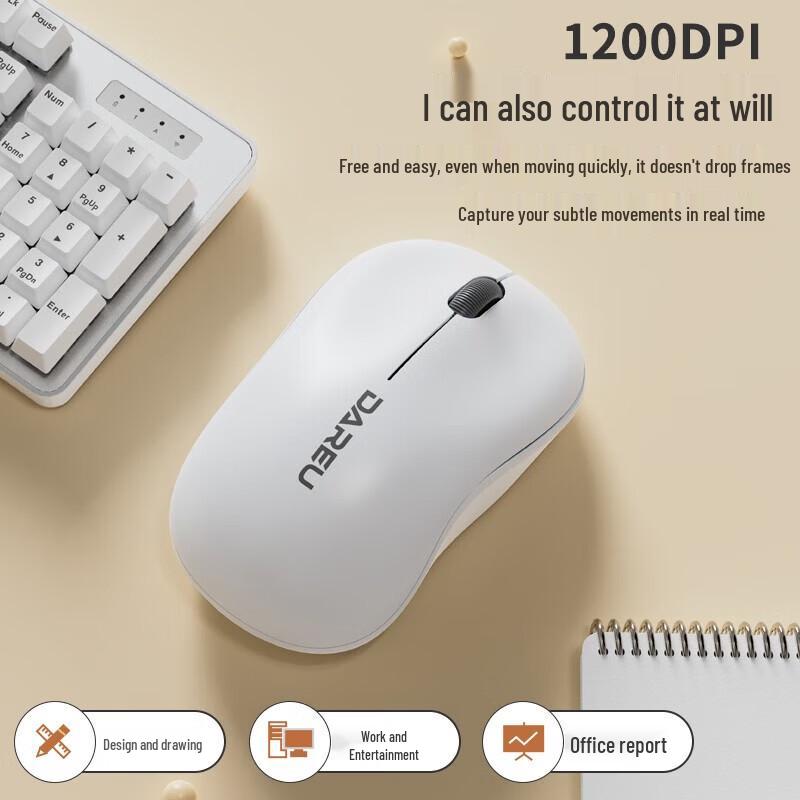 Dareu LM106G Ultra-thin Wireless Office Mouse
