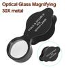 30X Faltbare Handlupe Schmucklupe Optisches Glas Vergrößerungsjuwelier-Auge Glaslupe