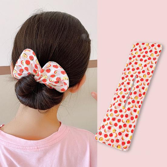 Hair Bun Clip Fruit Pattern Bun Maker Easy To Use Versatile Hair Styling Twist Tool Long Hair Bun Accessory