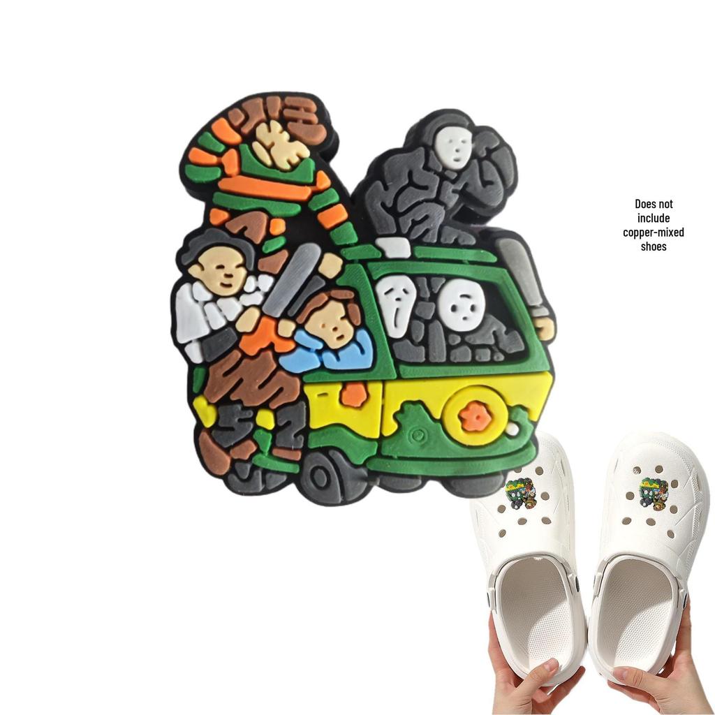 Halloween Cartoon Shoe Charms - Cute Detachable Accessories for Cross-Border Shoes