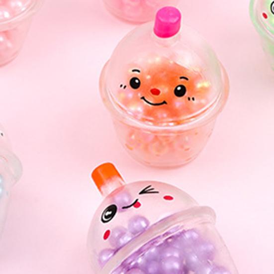 Stress Relief Milk Tea Toy Slow Rising Bead Filled Shell Cat Paw Geometry Squeeze Pinch Toy Focus Aid Anti-anxiety Hand Relaxation Toy