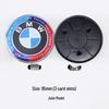 BMW Anniversary Edition Front & Rear Emblems: 82mm Rear in Blue & White, 74mm Front with Black Background.
