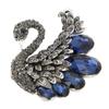 Women Brooch Vintage Elegant Rhinestone Lapel Pin with Animal Shape for Birthday Christmas GiftDark