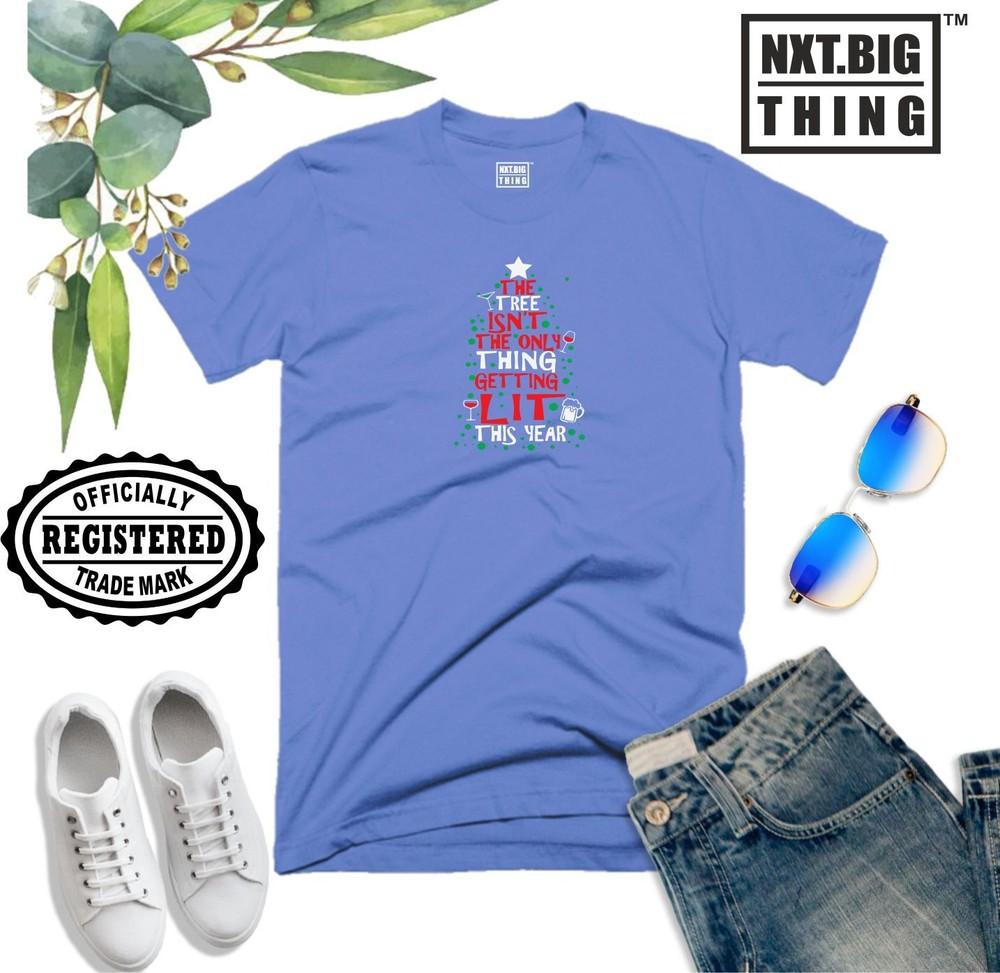 Christmas Tree T Shirt Christmas Lights Funny Quote Elf Santa Xmas Gift Unisex Top
