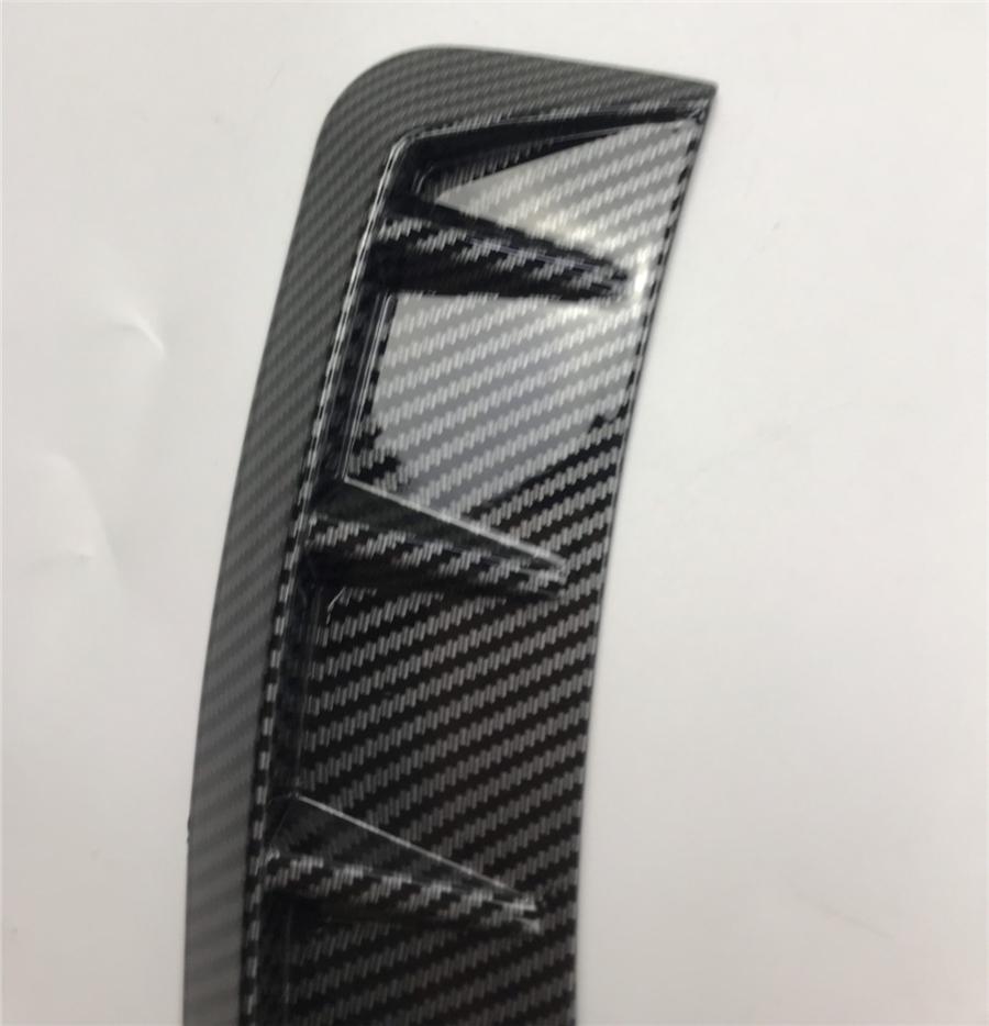 1Pair Car Side Fender Stickers Carbon Fiber Look Arch Wheel Eyebrow Protector