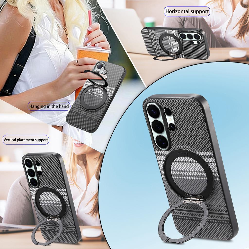 Hülle für Samsung S26 S25 S24 plus ultra magnetischer drehbarer Halter Schutzhülle Mit Halter Ständer Kratzfest schlicht