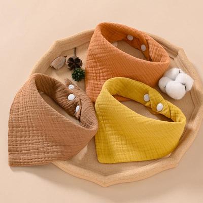 Four-Layer Pure Cotton Baby Bib: Absorbent, Stain-Proof, Crepe Texture for Infants & Toddlers