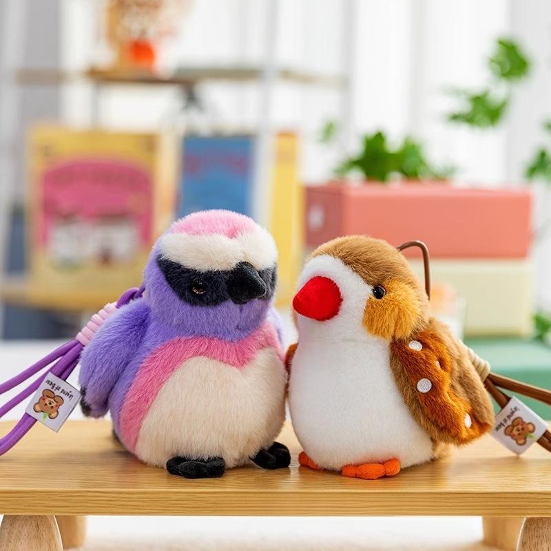 Cute Animation Parrot Plush Keychain Plush Kawaii Pearl Bird Plush Plaything Super Plush Schoolbag Pendant Knapsack Decoration Couple Gift