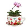 Pot de fleurs - EDEN - Jolies tulipes - Céramique - Rouge - 23 x 25 x 14 cm