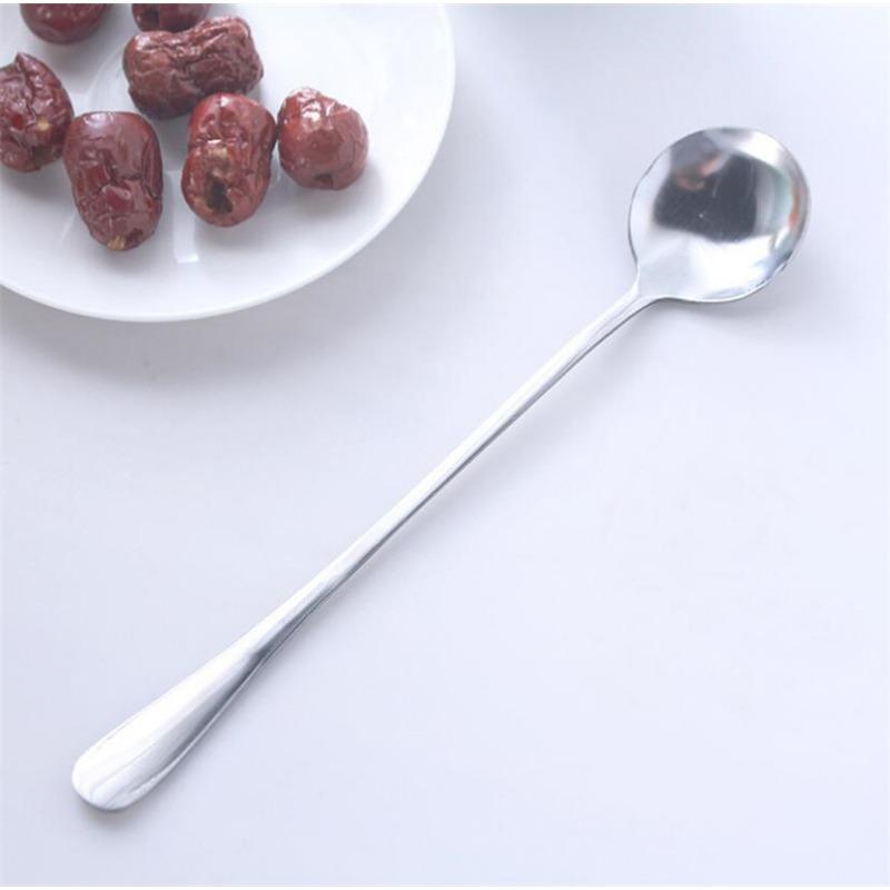 Kitchen Creative Stainless Steel Long Handle Spoon Ice Spoon Office Coffee Spoon Mixing Spoon Long Soup Spoon