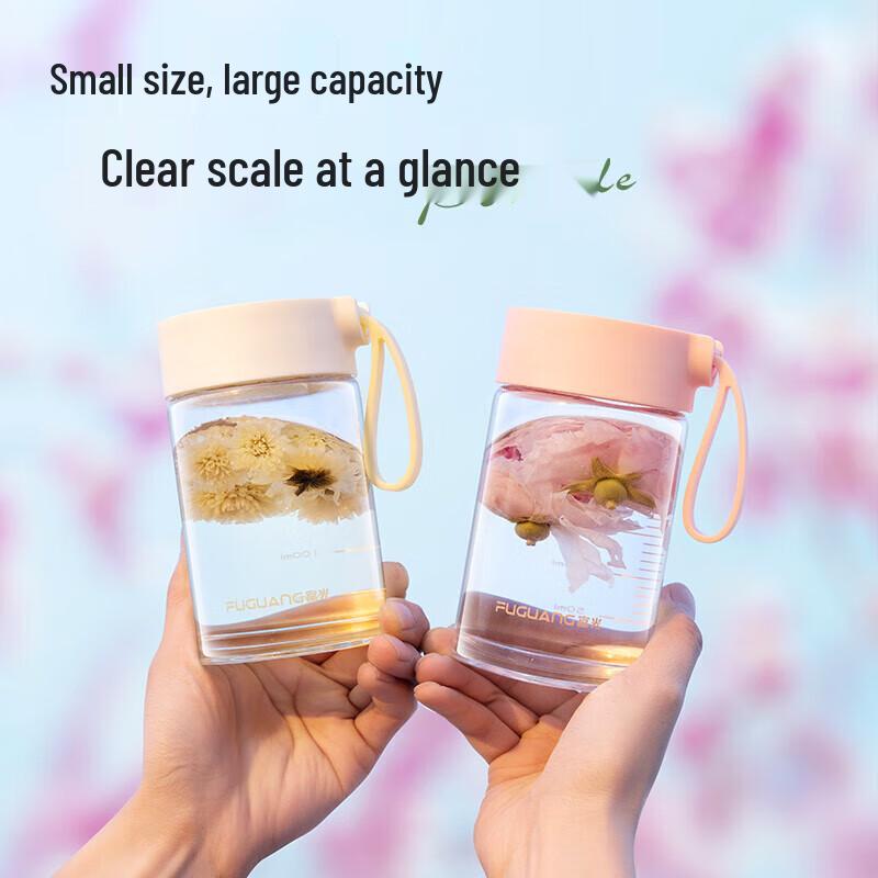 Fuguang Portable Graduated Borosilicate Glass Cup