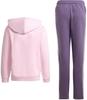Tiberio Color Block Free Zestaw Dresowy dla Dzieci DTP57 Jasny Fiolet Cień Fioletu J150 [Adidas] Top z 3 Paskami Różowy/Biały/Cień Dół