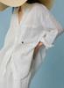 White shirt blouse new long-sleeved casual linen shirt blouse top