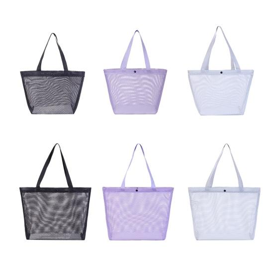 Mesh Beach Bag for Women, Sand-proof Waterproof Large Mesh Tote Bag, Swimming Pool Beach Toy Shoulder Pouch, Travel Vacation Cruise Essentials