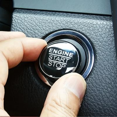 Premium Aluminum Alloy Engine Button Cover Ring Trim for Toyota Corolla, , , , GT86 & CHR - Sleek Interior Upgrade