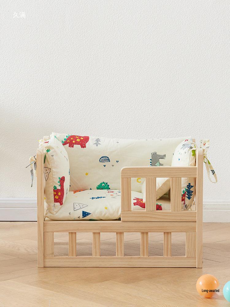 Solid Wood Elevated Pet Bed - Washable, All-Season for Small Dogs & Cats