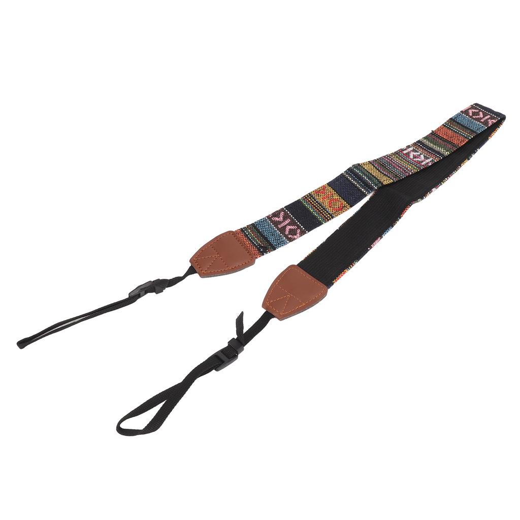 Camera Strap Vintage Ethnic Style Adjustable Length Canvas Camera Shoulder Neck Strap for SLP Universal 40.55in