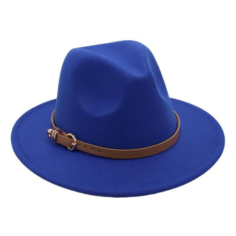 Europe And The United States New Top Hat British Party Jazz Hat Fedora Foreign Trade Woolen Felt Hat Big Brim Trendy Hat