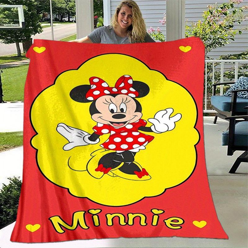 1pc Cute Minnie Printing Blanket - Soft, All-Season Throw for Living Room, Bedroom,Personalized Gift with Adorable Cartoon Design