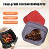 Silicone Air Fryer Liner Round Square Foldable Mat for Baking Food-Grade Basket Non-Stick Heat Resistant Air Fryer Accessories