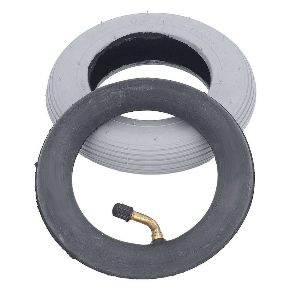6 Inch Inflatable Tire with Outer Tyre Rubber Inner Tube Caster Wheel Tire Replacement 36PSI Load