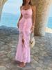 Elegant Spaghetti Strap Long Skirt Dress - Women's Slim Fit, Spring/Summer 2026 Collection