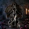 Demoness Collectible Statue Female Demon Resin Figurine, Gothic Succubus for Halloween, Ornament Winged Tabletop Decoration Home Office Retro Decor