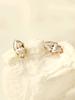 Minimalpiercing 14K Point Boat Cubic Piercing Earrings