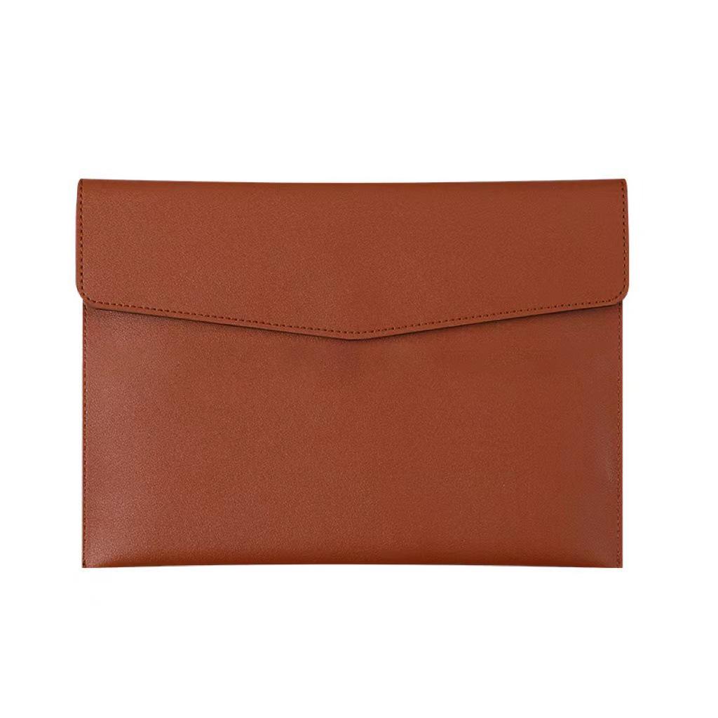 Borsa Grande Capacità A4 in Pelle per Documenti - Cartella Impermeabile e Ispessita con Logo Personalizzato.