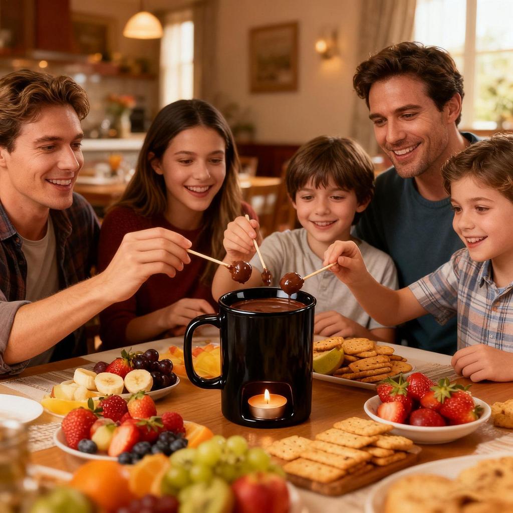 Chocolate Fondue Cup Ceramic Chocolate Butter Warmer Portable Melt Hot Pot Cup For Seafood Dinner Appetizer Sauce Cheese Candy