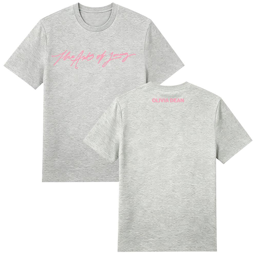 The Art of Loving Script Tee Olivia Dean High Quality Cotton T Shirts Summer Comfort O-neck Short Sleeve Women Men Y2K T-shirts