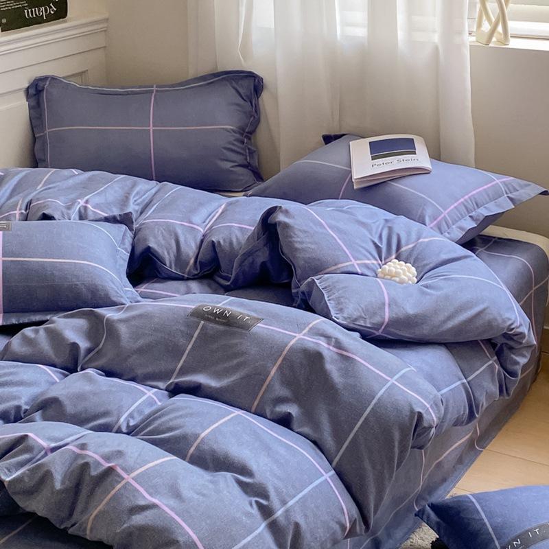 New Thickened and Ground Four-piece Set, Plant Yang Velvet Student Dormitory Three-piece Set, Bedding, Bed Sheet Quilt Cover