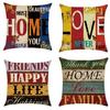 Mediterranean Letter Home Love Pillow Case Cushion Cover Sofa Bed Car Decoration